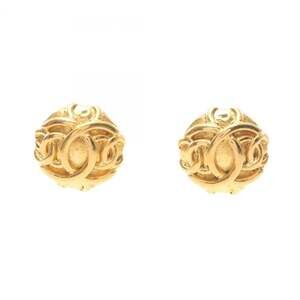 CHANEL Gold Logo Earrings